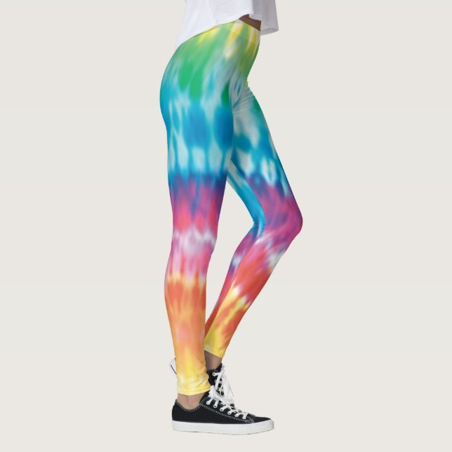 Abstrato Tie Dye Leggings (Direita)