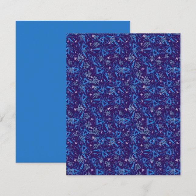 Abstrato Triangle Blue Aqua Ice Crystbook Scrapboo (Frente/Verso)