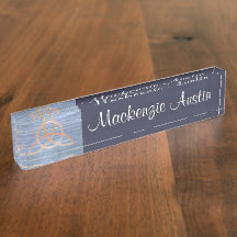 Abstrato Triquetra | Blue Dourado Celtic Trinity K