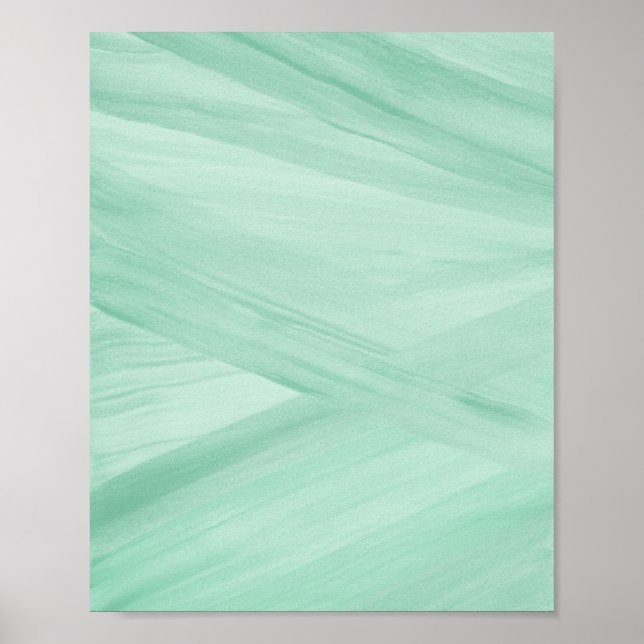 Abstrato Verde de Sage Linhas de Arremesso Poster  (Frente)