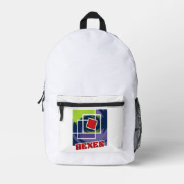 Abstrato verde e roxo rebelde quadrados com hexos