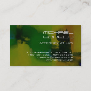 Abstrato Verde Procurador na Lei Cartão de visita