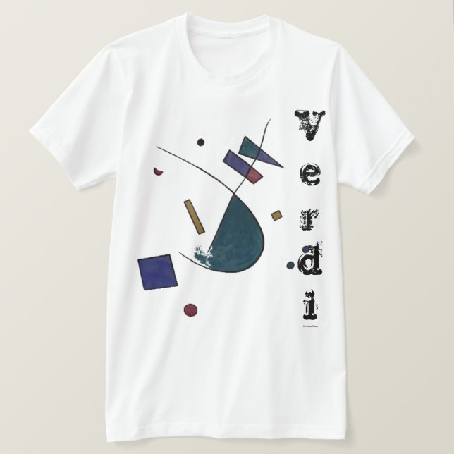 Abstrato Verdi T-Shirt (Frente do Design)