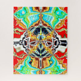Abstrato Vermelho Explosão Quebra-cabeça de quebra
