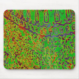 Abstrato vermelho & verde Mousepad do Batik