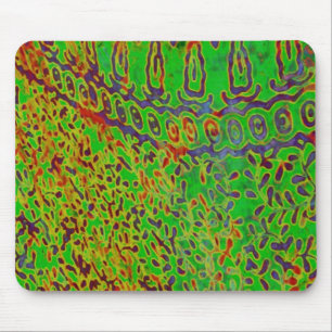 Abstrato vermelho & verde Mousepad do Batik