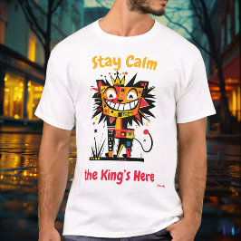 Abstrato Vibrant Lion King T-Shirt