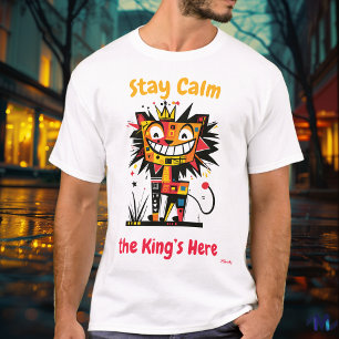 Abstrato Vibrant Lion King T-Shirt