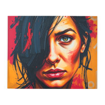 Abstrato vívida Retrato feminino - Moderno