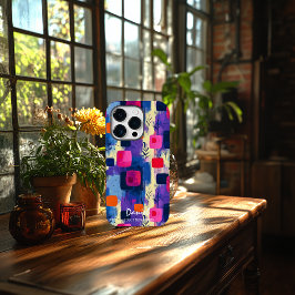 Abstrato vívido quadrados com mensagem personaliza