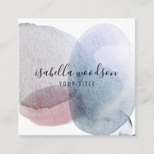Abstrato Watercolor Cartão de visita