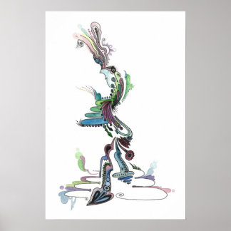 Abstrato Watercolor Poster nº 16
