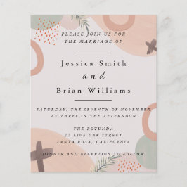 Abstrato Watercolor Wedding Flyer