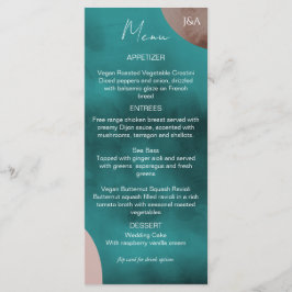 Abstrato Watercolor Wedding Menu