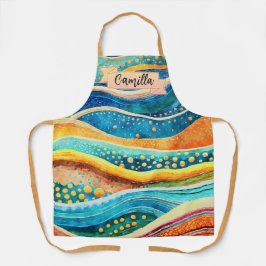 Abstrato Waves personalizadas All-Over Impressão