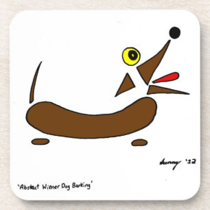Abstrato Wiener Dog Porta copos - Conjunto de 6