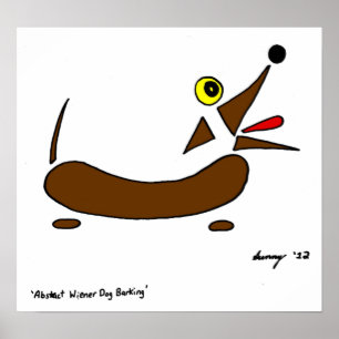 Abstrato Wiener Dog Poster