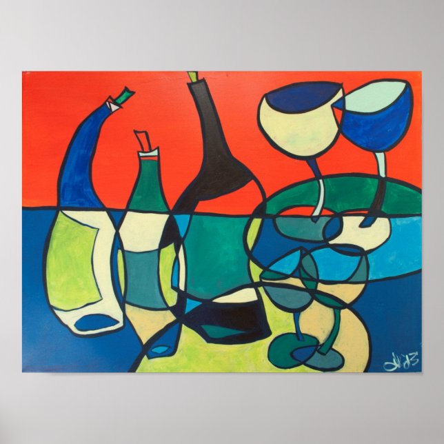 Abstrato Wine Poster (Frente)