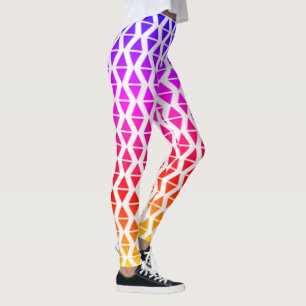 Abstrato Yoga Pants Leggings Bright Vibrant Beach