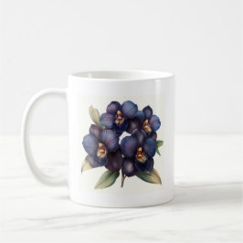 Absurda caneca de café clássica de orquídea negra