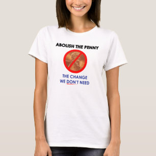 Abula o t-shirt da moeda de um centavo