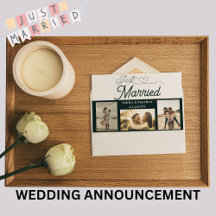 Acaba de Casar 3 Anúncio de Casamento com Foto