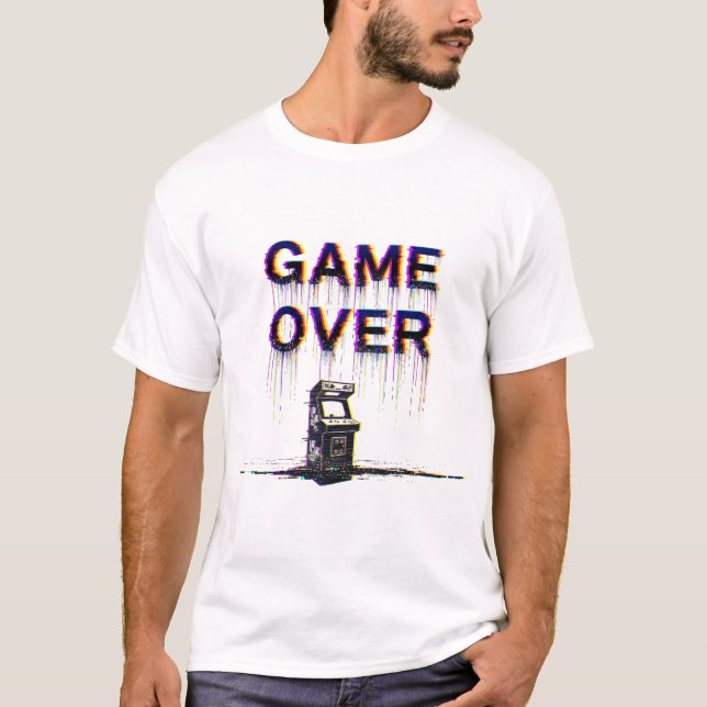 Acabamento de Jogo - Camisa T Arcade Pixel Retro (Frente)