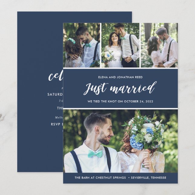 Acabamos de Fugir Casados Anúncio de Casamento (Frente/Verso)