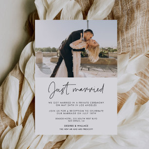 Acabei de me casar Anúncio de casamento moderno