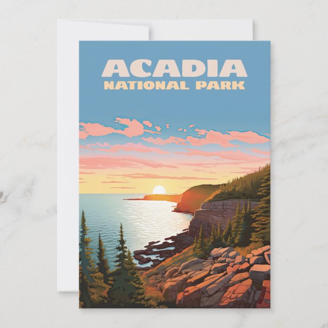 Acadia National Park Maine Coast Retro (Frente)