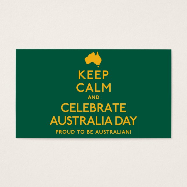 Acalme-se e Celebre o Dia da Austrália! (Frente)