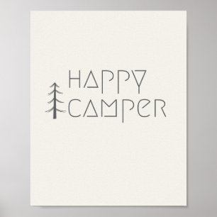 acampador feliz. Poster e Impressões