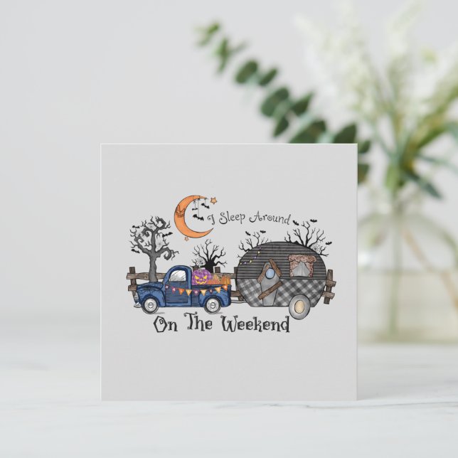 Acampamento de Dia de as Bruxas engraçado (Em pé/Frente)