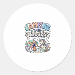 Acampamento de Unicórnio com Adesivo Kawaii de Uni