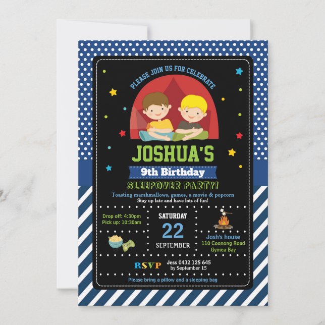 Acampamento dos meninos dos convites do (Frente)