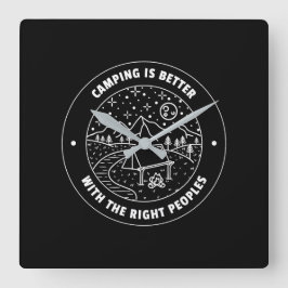 Acampamento é melhor com... Relógio de Parede