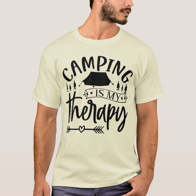 Acampamento É Minha Camisa De Terapia (Frente)