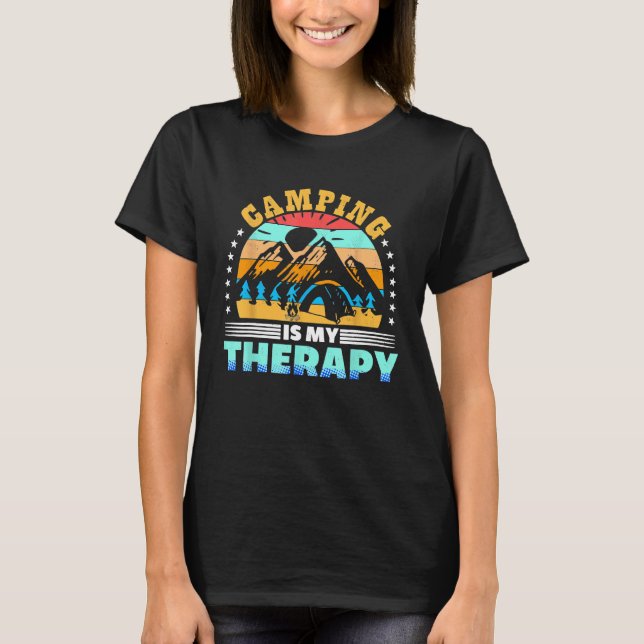 Acampamento É Minha Camisa De Terapia 1 (Frente)