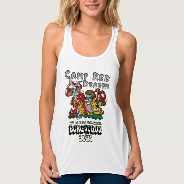 Acampamento Red Dragon 2025 B.A.T. White Tank Top (Frente)
