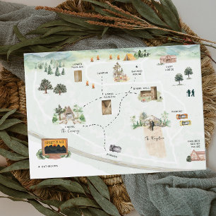 Acampamento Sunset Place Convite Mapa da Program