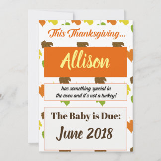 Ação de Graças 2017 Anúncio de Gravidez na Turquia