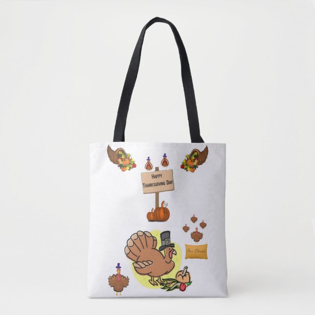 Ação de Graças de Tote bag (Frente)