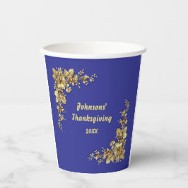 Ação de Graças Elegante Dourada e Burgundy