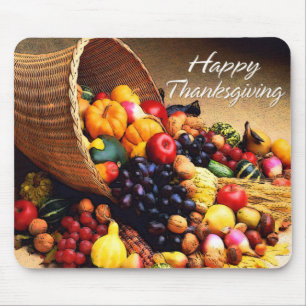 Acção de graças feliz 12 Mousepad