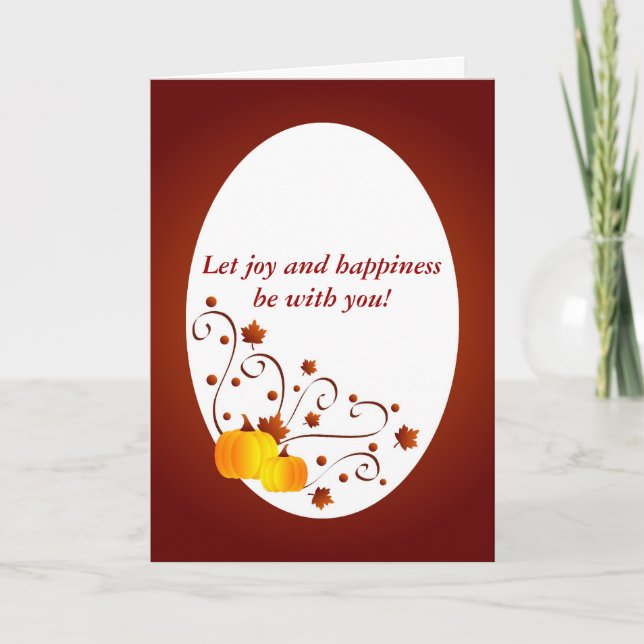 Acção de graças feliz - cartão (Frente)