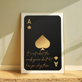 Ace of Spades Motivational Wall Art Poster