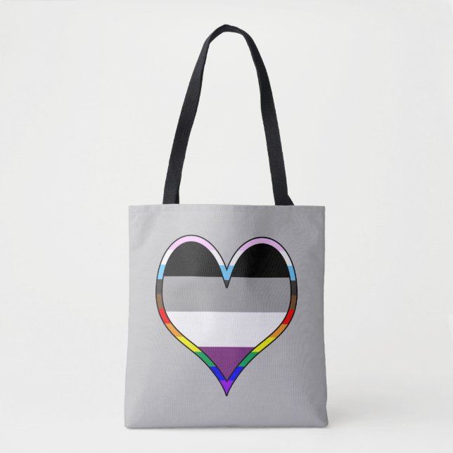 Ace Pride Heart Tote Bag (Frente)