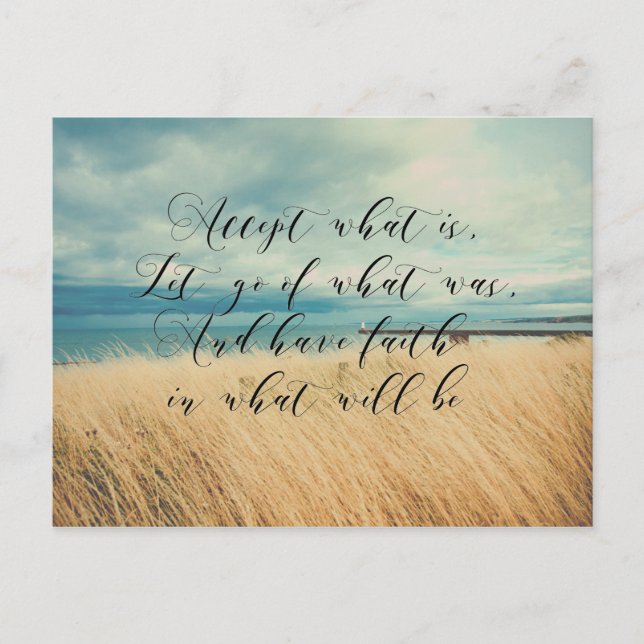 Aceitar cartão postal motivado pela praia (Frente)