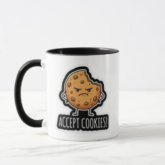 Aceitar Cookies Caneca Engraçada de Tecnologia com
