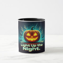 Acenda a caneca de abóbora noturna